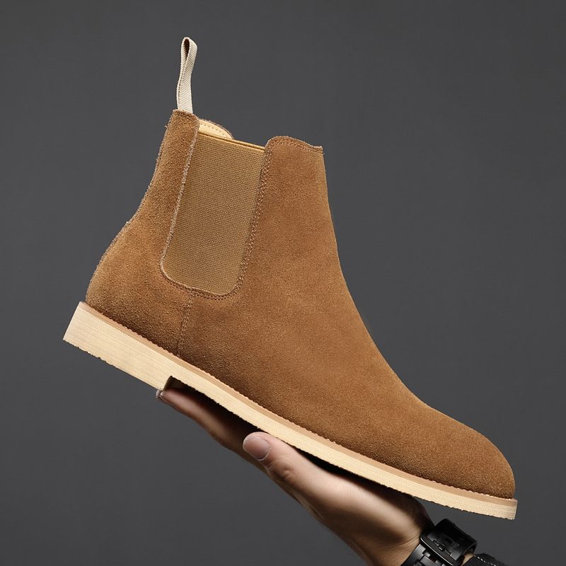 Chelsea Boots Pánske Veľké Veľkosť 45 46 Kožené Jesenné A Zimné Čižmy Martin