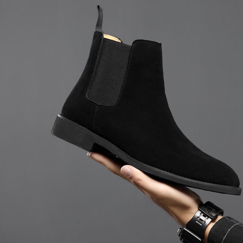 Chelsea Boots Pánske Veľké Veľkosť 45 46 Kožené Jesenné A Zimné Čižmy Martin