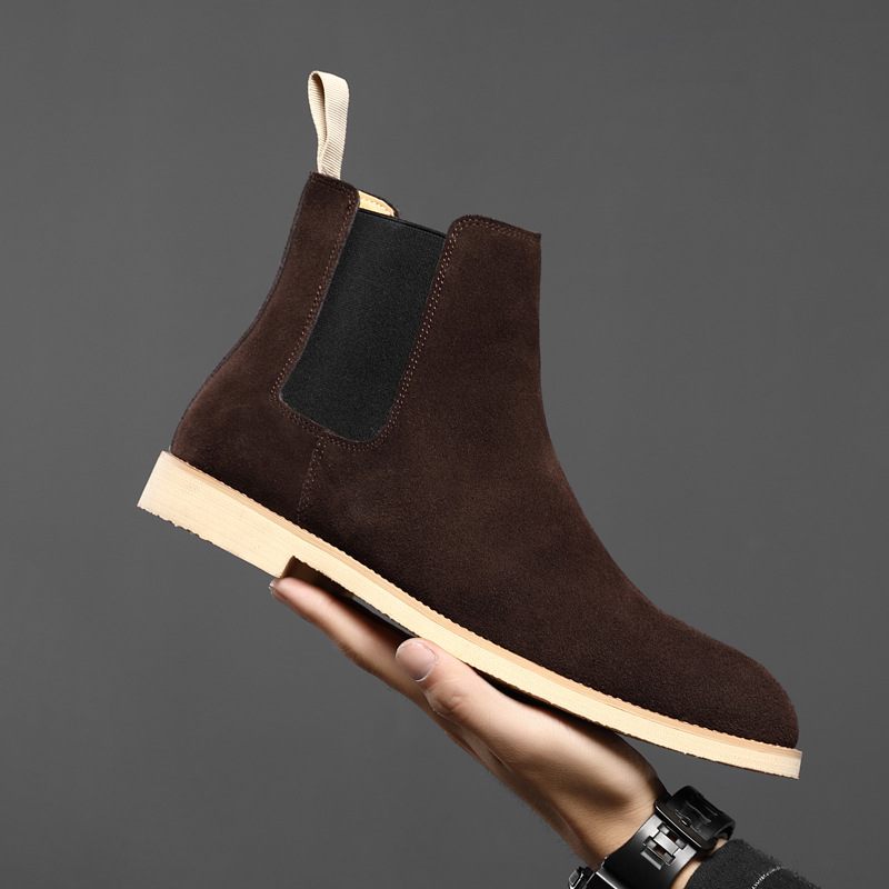 Chelsea Boots Pánske Veľké Veľkosť 45 46 Kožené Jesenné A Zimné Čižmy Martin