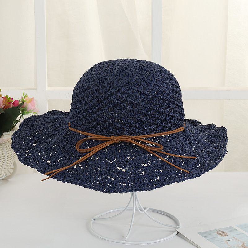 Čiapka Fashion Pletený Slamený Klobúk Outdoor Seaside Big Brim Ladies