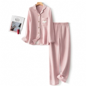 Dámske Pyžamo Hrubé Vyšívané Voľný Oblek Na Domáce Oblečenie