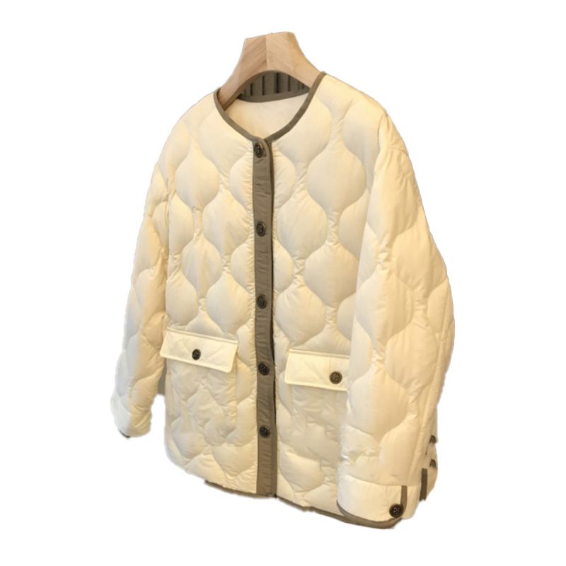 Dámska Páperová Bunda Diamond Lightweight White 2023 Short Coat