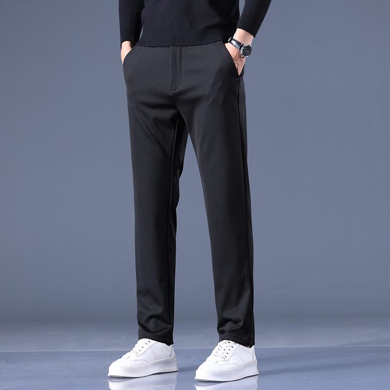 Pánske Stretch Ležérne Nohavice Slim Fit Straight