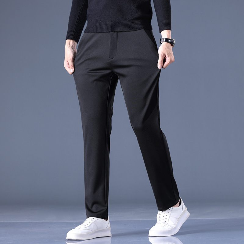 Pánske Stretch Ležérne Nohavice Slim Fit Straight