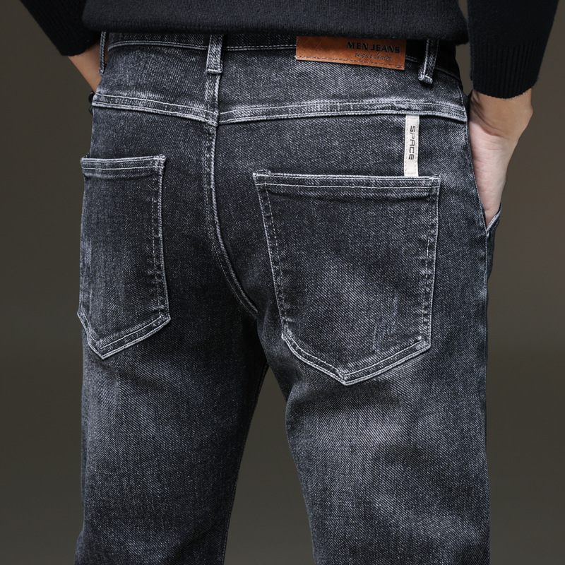 Stretch Jeans Men Small Feet Slim Fit