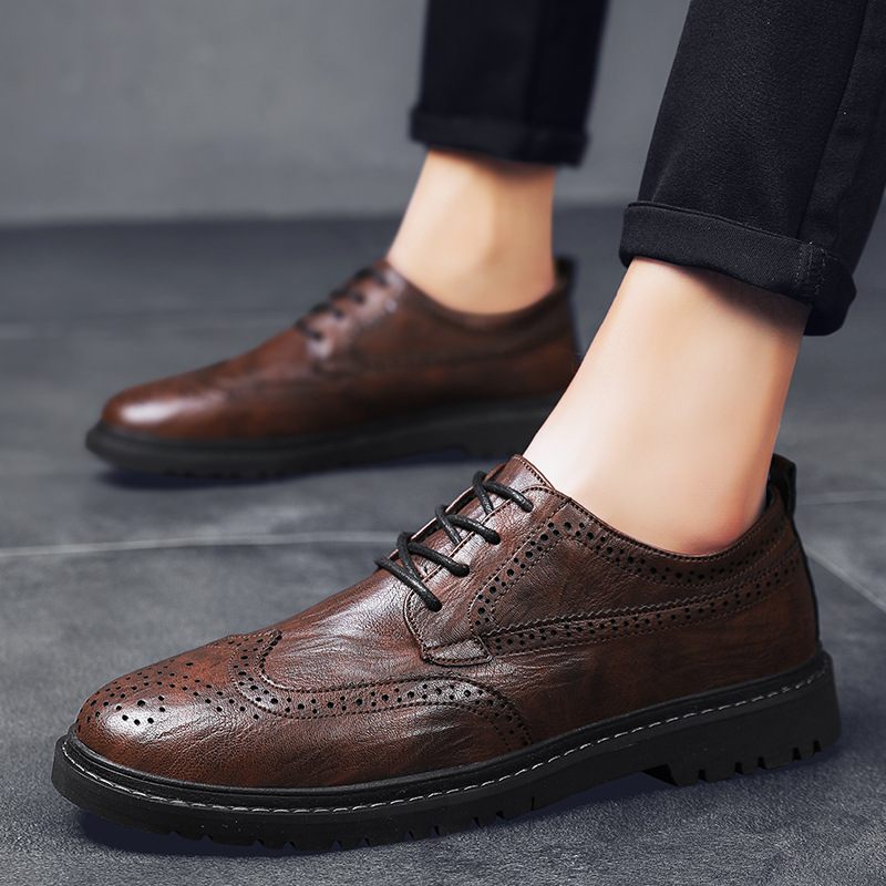 2023 Four Seasons Fashion Pánske Topánky Brogue Trendy Mládežnícke Spoločenské