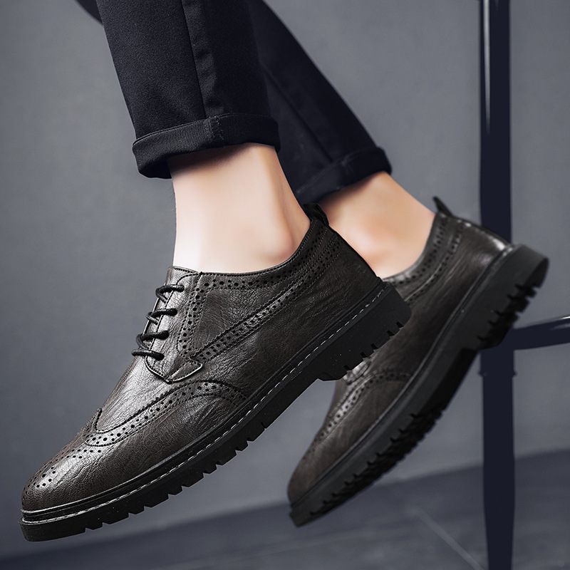 2023 Four Seasons Fashion Pánske Topánky Brogue Trendy Mládežnícke Spoločenské