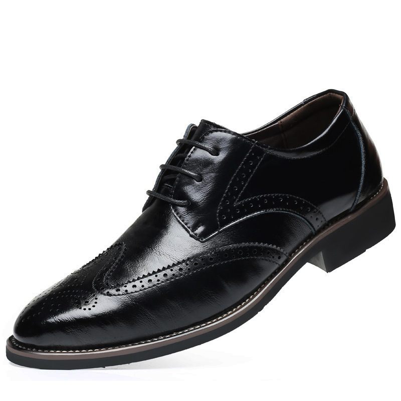 Brogue Shoes Vyrezávané Pánske Biznis Spoločenské Topánky Nové Priedušné Trendy Plus Size