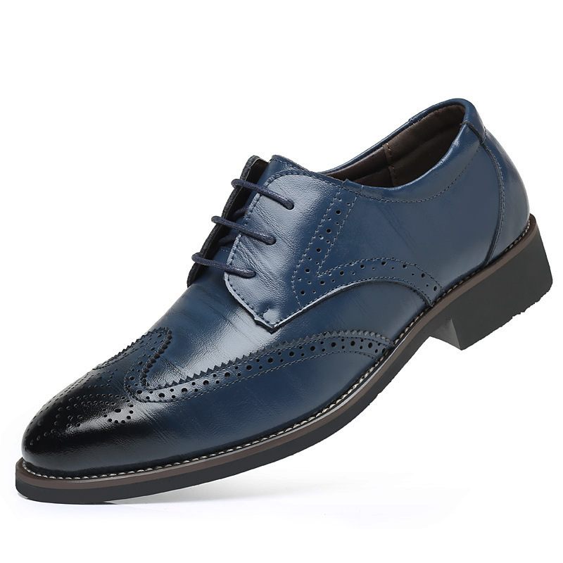 Brogue Shoes Vyrezávané Pánske Biznis Spoločenské Topánky Nové Priedušné Trendy Plus Size