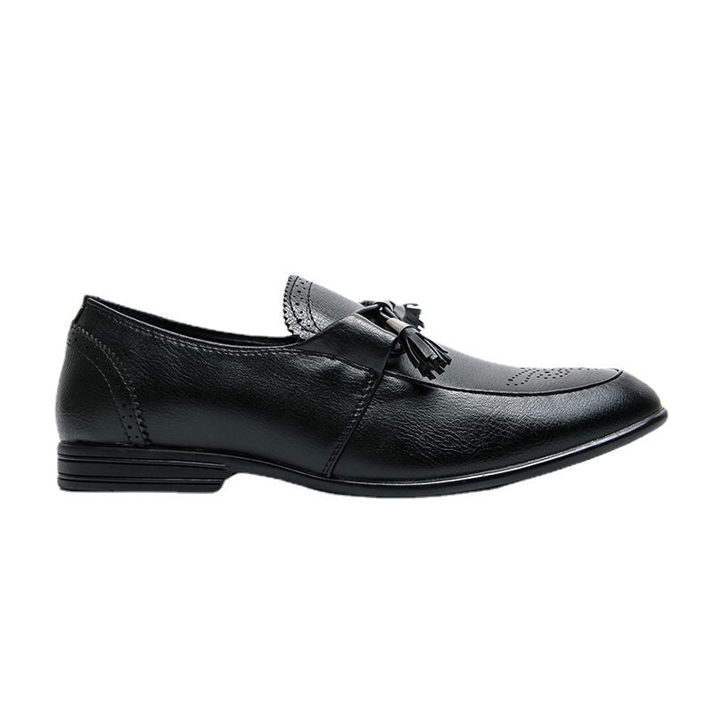 Brogue Topánky Vyrezávané Špicaté Spoločenské Pánske Trendové Jesenné Priedušné Strapcové Slip-on