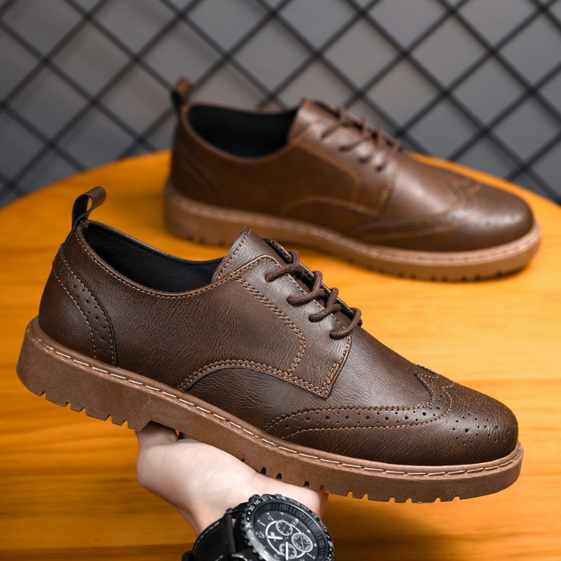 Ležérne Šaty Topánky Pánske Jarné Novinky Brogue Retro Tenisky Trend Tooling Shoes