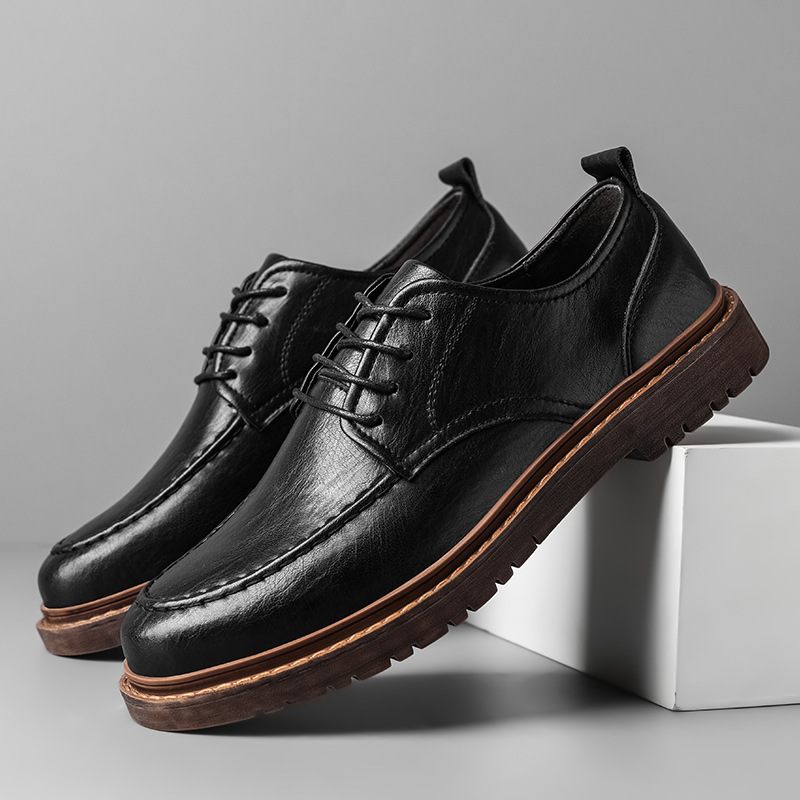 Nová Móda Na Jar 2023 Topánky Fashion Brogue Pánske Neformálne Retro Kožené Martin Čižmy