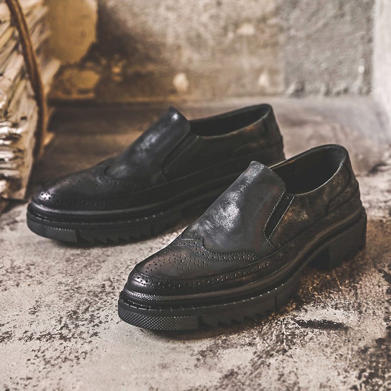 Pánske Obchodné Neformálne Topánky Brogue Vyrezávané Priedušné Trendy Retro