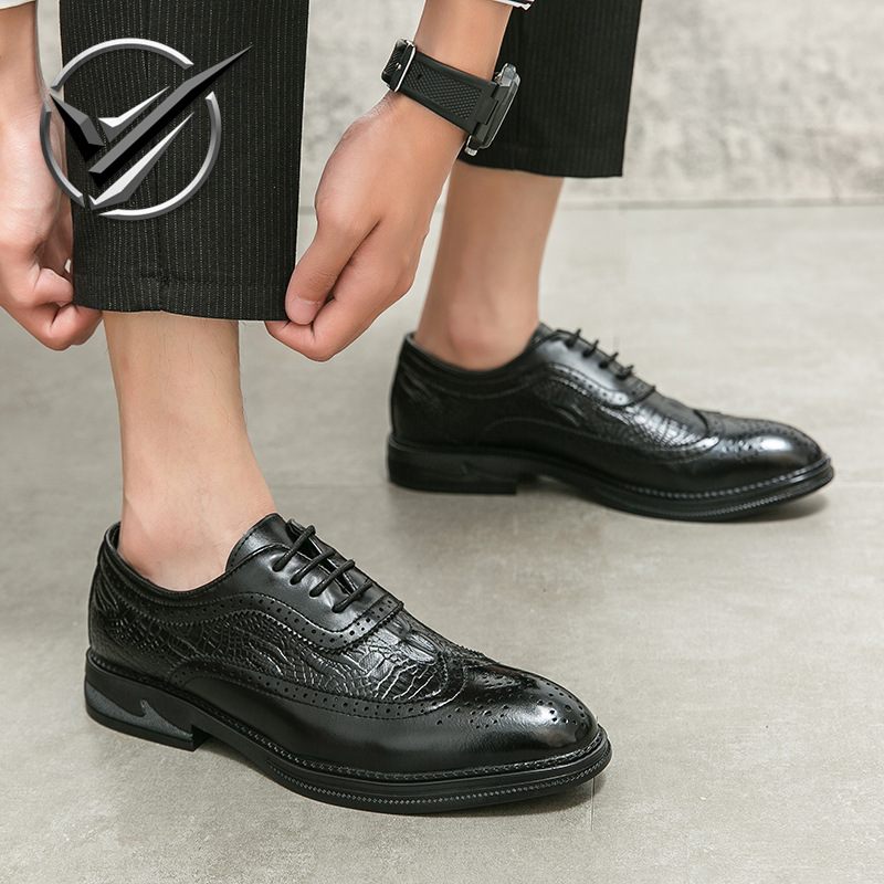 Podnikateľské Pánske Topánky Na Voľný Čas Veľkosti 46 Na Jeseň Gentleman Brogue Spoločenské Trendy