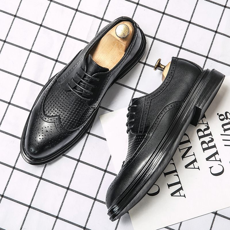 Veľká Veľkosť 46 Brogue Topánky Vyrezávané Pánske Letné Duté Priedušné Vlasový Stylista Trend Business Casual